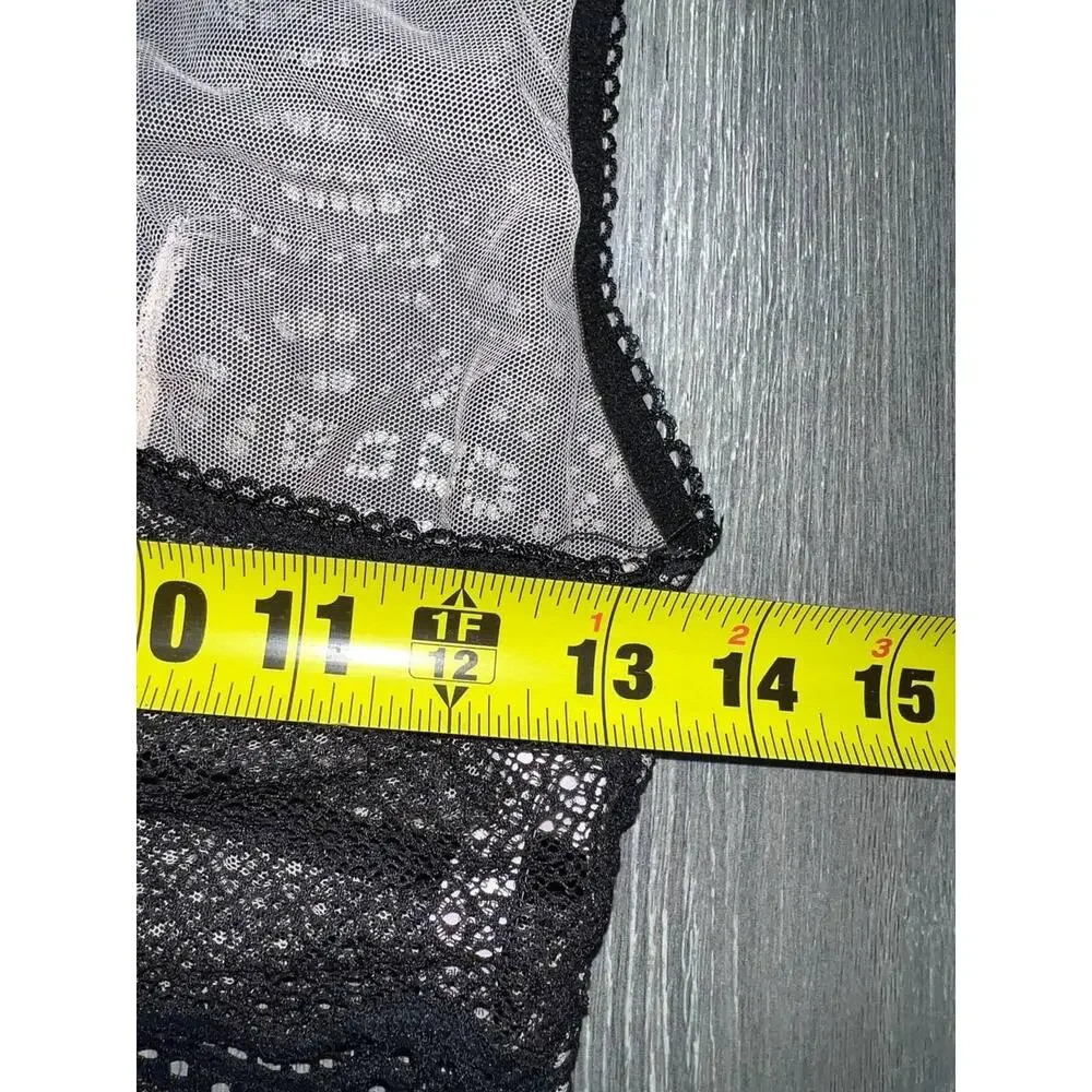 Victoria’s Secret Lace babydoll Y2K preppy bra Bralette Size Small Black A006412
